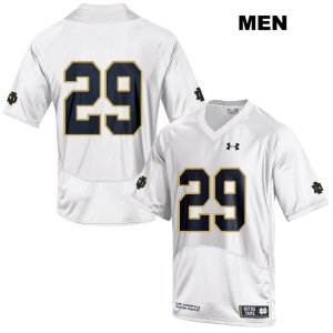 Notre Dame Fighting Irish Men's Ovie Oghoufo #29 White Under Armour No Name Authentic Stitched College NCAA Football Jersey ZEX8699SK